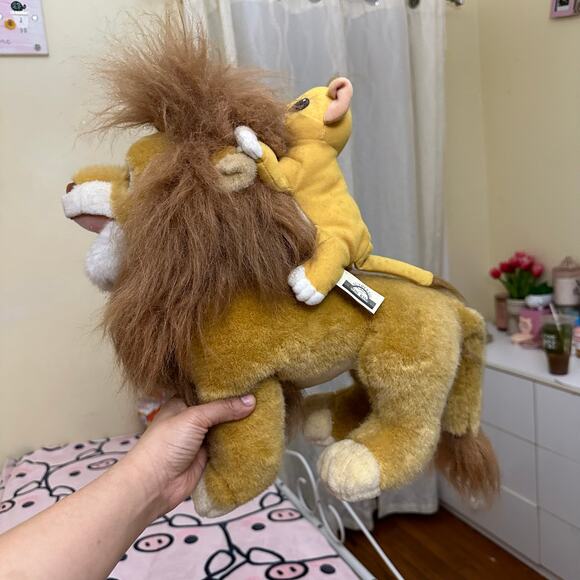 RARE VINTAGE MATTEL 1993 THE LION KING  MUFASA AND SON 14"‎ DISNEY PLUSH SIMBA - Picture 16 of 16